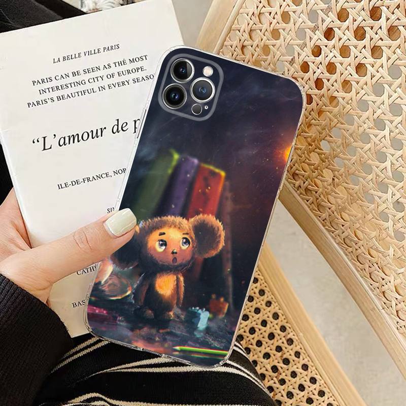 Cheburashka Handyhülle Silikon Weich für iphone 14 13 12 11 Pro Mini XS MAX 8 7 6 Plus X XS XR Hülle