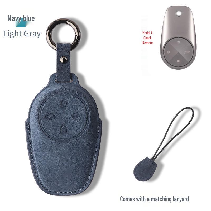 NIO ET5/ET7/ES6/ES8/EC6 Hochwertiges Wildleder Schlüsseletui - Unisex Auto Schutzschale Hülle