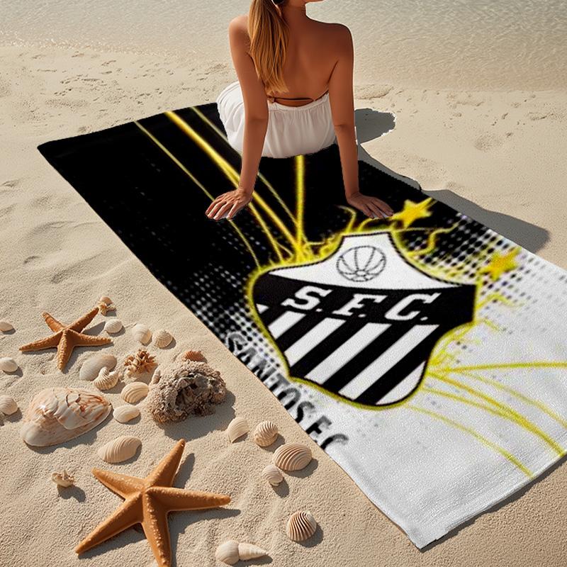 Santos Futebol Emblem Beach Towel, Quick-drying, Easy to Care for, Use for Both Fitness and Beach Vacations,Sports Essential Fan Gift