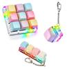 Nowy breloczek do kluczy Fidget Keyboard Keycap Złagodzenie stresu Zabawka Clicker Zabijanie czasu 4/9 klawiszy Zabawka do ściskania Zabawka dla dzieci łagodząca stres