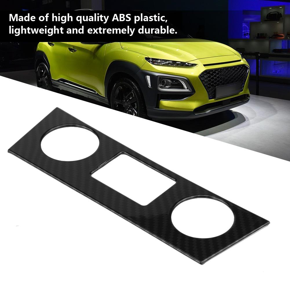 Interiør Klimaanlegg Knapp Deksel Trim for Hyundai Encino Kauai Kona 1720 SUV Karbonfiber