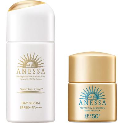 Day Serum Makeup UV Light Pink Trial Set Morning Daytime Use 30mL 12mL For Face [Sunscreen & Base] Tone-Up a & (Serum, Cream, Emulsion) +