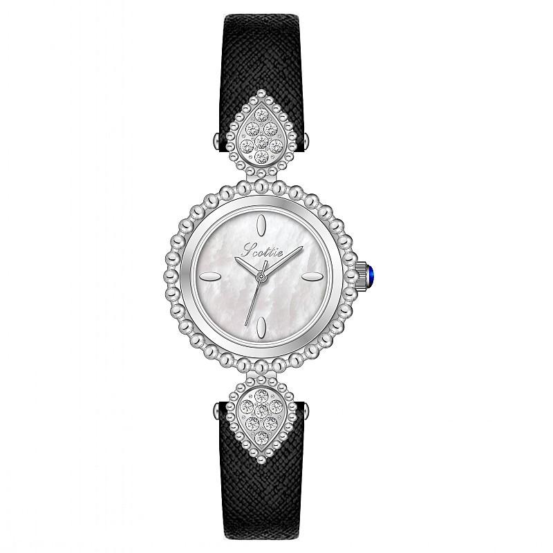 Brand Women Watch Light Luxury Brand Shell Faced Diamond Watches Waterproof Leather Strap Ladies Fashion Quartz Wristwatch