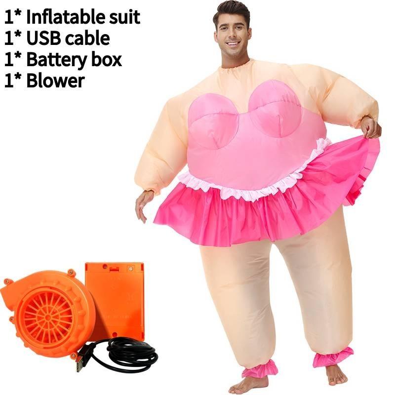 Colorful Adult Inflatable Clown Costume For Festive Occasions And Halloween Parties