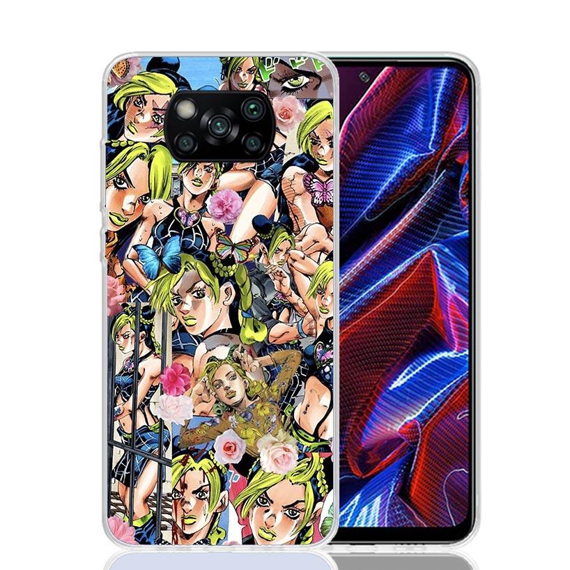 JoJo Bizarre Adventure Jolyne Cujoh Phone Case For Xiaomi Poco X7 X6 X5 Pro F7 Ultra Redmi 15C 15 13 13C 12 12C 10 10A 10C 9 9A