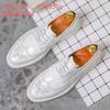 Spring Casual Leather Shoes Men's British Block Shoes Men's Platform Versatile Business Small Leather Shoes