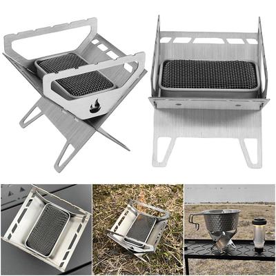Nowy Składany Przenośny Grill Kuchenka BBQ Ze Stali Nierdzewnej Kemping Na Zewnątrz Kemping Zestaw Piknikowy Kemping Grill Plecakowy Stojak