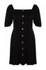 Women's Style Plus Size Black Woven Button-Front Dress
