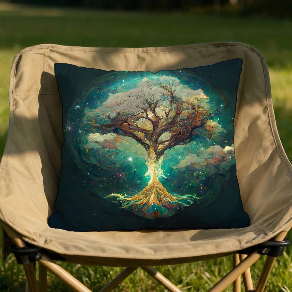 Tree of Life Cushion Cover Soft Reversible  Durable Pillow Cover  MultiScene Use for Home  Car Daily Comfort