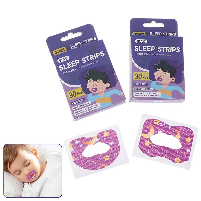 30PCS Children Anti-snoring Stickers Mouth Correction Stickers Anti-snoring Breathing Orthosis Mouth Sticker Improve Night Sleep
