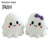 Stress Relief Gadget 1/2Pcs Halloween Cartoon Ghost Squeeze Toy, Bow Relaxation Ball White Sensory Fidget Toy for Kids Adults Party Favors Soft