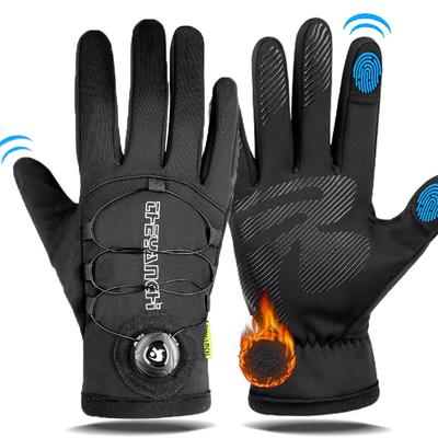 Men Winter Warm Gloves,Thickened Windproof&Cold Proof Sports,Knob Adjustment For Elasticity,Touchscreen Skiing, Ycling,Sled