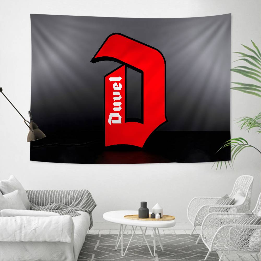 Duvel Bier Anime Wandteppich Hippie Blume Wandteppiche Schlafsaal Dekor Wandbehang Heimdekor
