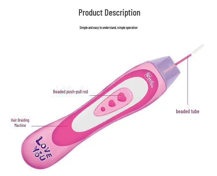 Hair Braider Toy Set for Girls - Role-Play Hairdressing and Braiding Accessories