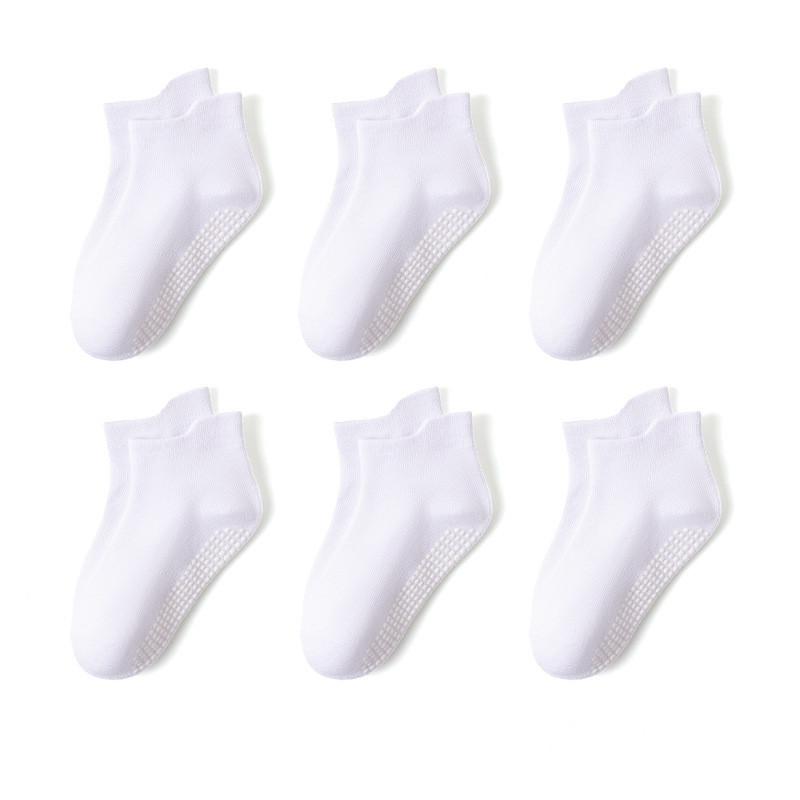 6 Paar 0-5 Jahre Rutschfeste Kindersocken mit Griff Kleine Mädchen Jungen Knöchelsocken Säuglinge Kleinkinder Kinder Bodensocken