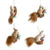 Simulation Squirrel Pendant Christmas Tree Ornament Foam Material Unique Holiday Decor for Wreaths and Table Centerpieces