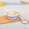 Chinese-Style Edible Toy Keychain: 4cm Simulation Food Bowl Pendant Gift