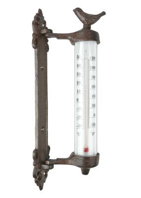 Cast Iron Bird Wall Thermometer