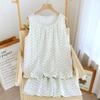 Pure Cotton Double-layer Yarn Pajamas Women's Summer Thin Vest Shorts Sweet Girl Style Can Be Worn Outside Loungewear Two-piece Set
