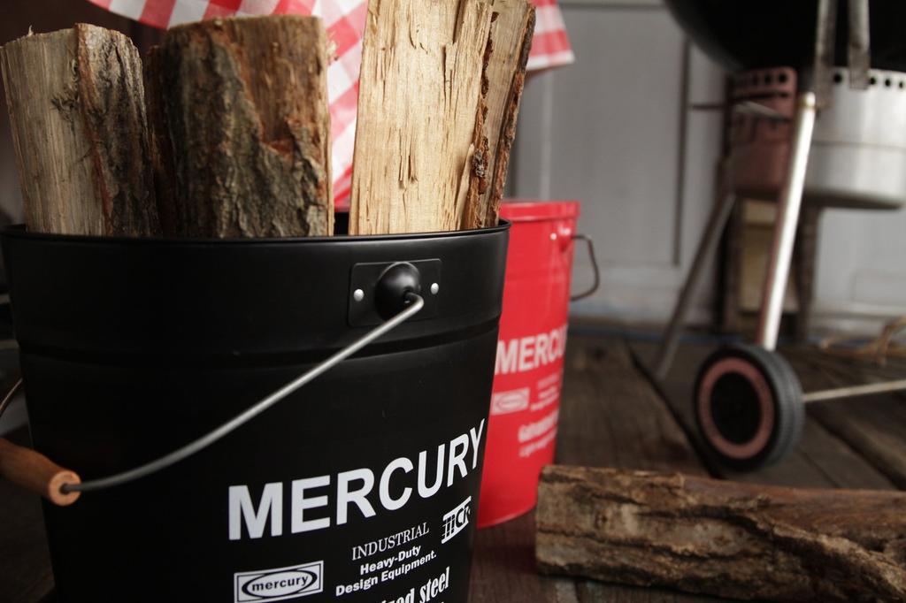 Keystone Mercury Tin Bucket Oval with MEBUBOWH Lid, White, [Authorized Distributor]