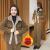 Arctic Velvet Corduroy Women's Stylish Plush Two-Piece Winter Set