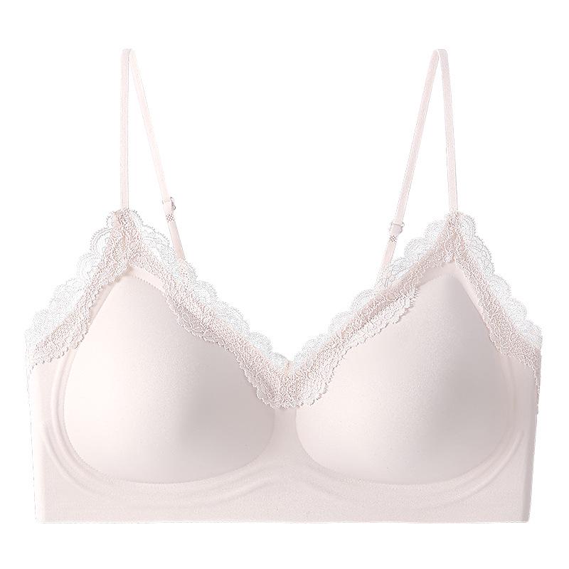 Comfortable Lace Push-Up Seamless Bra: Wireless, Breathable, Anti-Sagging, Beautiful Back Design for Women.