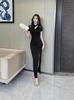 2025 Elegant Women's Chinese Qipao Bodycon Dress - Sexy, Slimming Long Skirt for Nightclub or Workwear