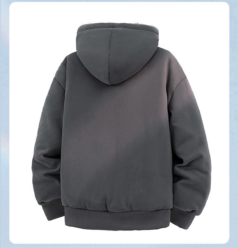 2025 Men's Trendy Lightweight Winter Jacket: Velvet-Lined, Thick, Warm, Fashionable, Loose-Fit Outerwear
