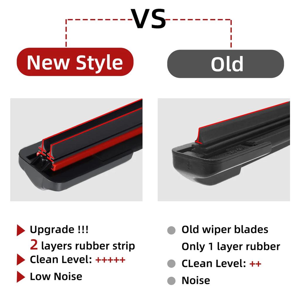 Double Rubber Car Wiper Blades for 2015-2015 Ford EcoSport Front Rear Windscreen Windshield Wipers Car Accessories 2015
