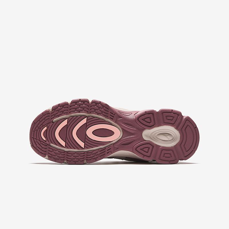 Anta Kids Millennium Synthetic Leather Retro Fashion Lightweight Shock Absorption Low Top Casual Shoes Kids Casual Shoes Gray Rose-Pink 322448813-2