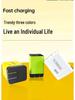 GaN Dual-Port Fast Charger with Foldable Retractable Cable for Apple, Huawei, Xiaomi