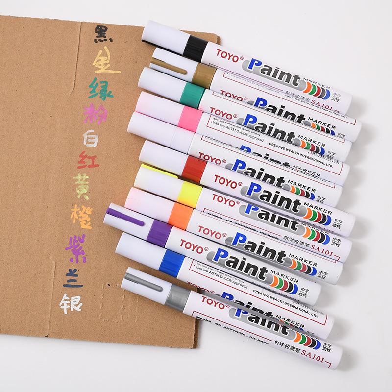 Toyo SA101 White Waterproof Tire Marker Pen - Non-Fading Touch-Up Paint Pen