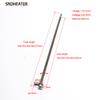 SNDHEATER 2pcs Electric Oven Heater Pipe 110V/220V 350W High Temperature Air Heaters 304SS Pipe 6.5mm*348/353/358/368/373mm