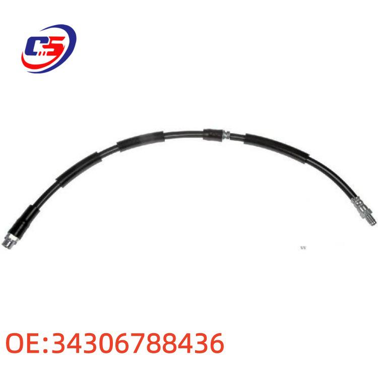 BMW Front Brake Hose Assembly: Compatible with Part Numbers 34306778260, 34306853743, 34306788436.