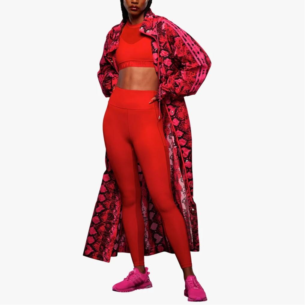 adidas X Ivy Park Solid Logo Print Leggings Women Leggings Red HH9722