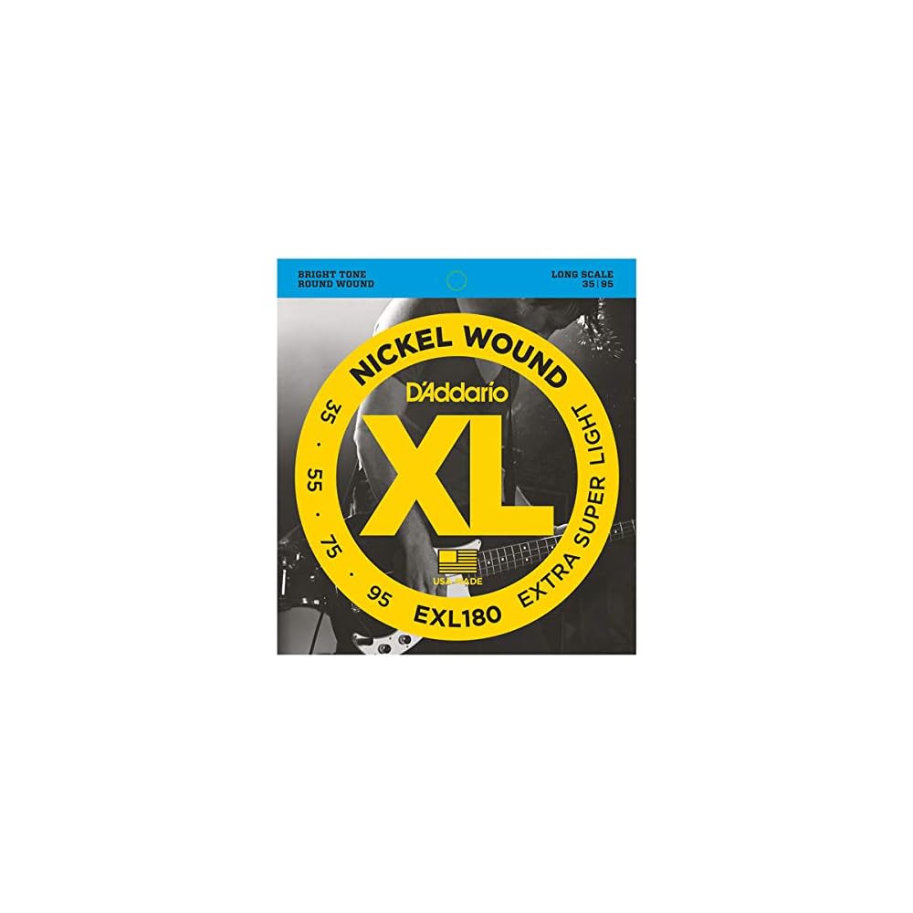 DADDARIO EXL180 Nickel Wound Bass Extra Super Light Strings 35-95