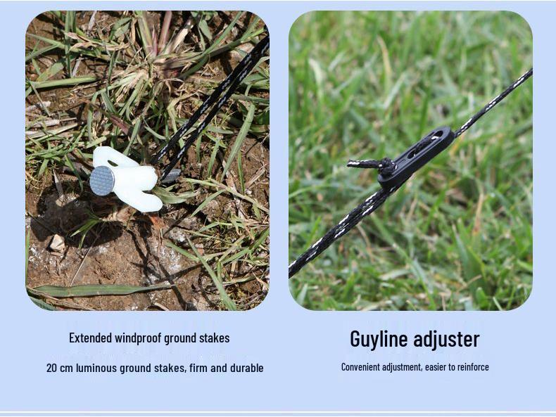 Pogrubiony Namiot Zadaszenie Zewnętrzne - Czarno-Srebrny Klej Osłona Przeciwsłoneczna na Piknik, Kemping, Grill i Ochrona przed Deszczem.