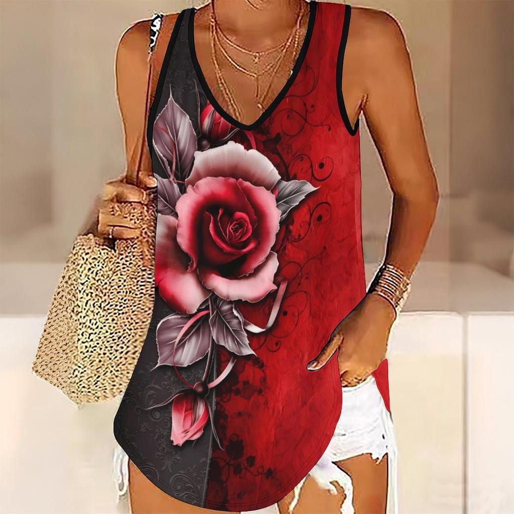 3D Heart Symbol Print Tank Tops for Women Workout Yoga Gym Printed Summer Sport Shirts Plus Size Vests