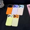 Color Block Instant Lens Case for iPhone 16 Pro Max & Apple 17, Liquid Silicone Matte for iPhone 14/15