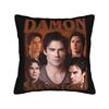 Damon Salvatore Pillowcase Polyester Cushion Cover Gift The Vampire Diaries Pillow Case Cover Home Square 45X45Cm