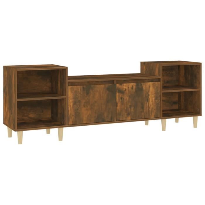 821193 vidaXL TV Cabinet Smoked Oak 160x35x55 Cm Engineered Wood
