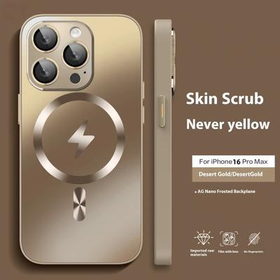 AG Matný Ochranný Kryt Objektivu Pro Magsafe Magnetické Bezdrátové Nabíjecí Pouzdro Pro iPhone 16 15 14 13 12 11 Pro Max Plus Nárazuvzdorný Zadní Kryt