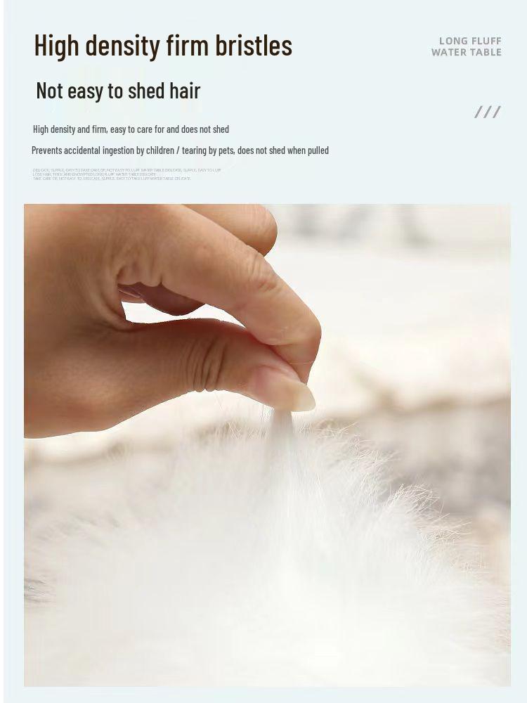 White Faux Fur Display Mat for Surfaces and Decor