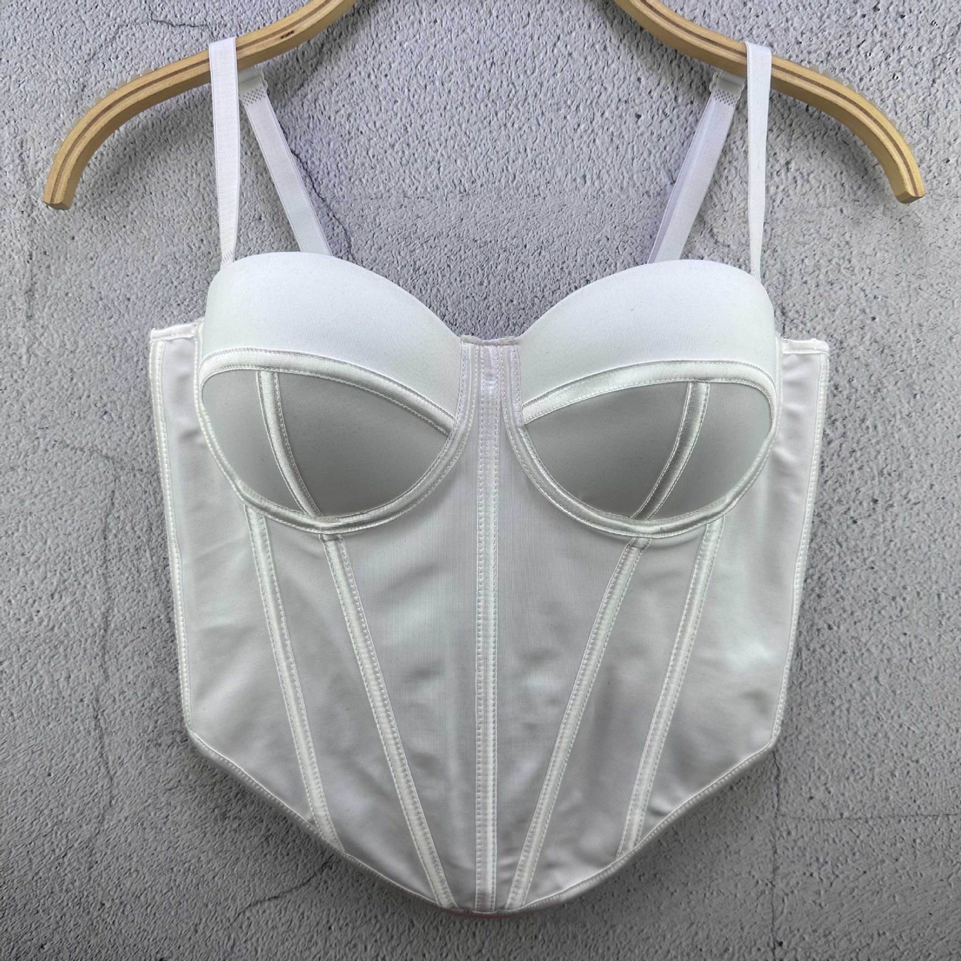 

Класичний жіночий чорно-білий топ-корсет бюстьє в горошок, сексуальний жилет пуш-ап для дівчини, бралет, жіночий бюстгальтер, укорочені топи, клубна вечірка, нижня білизна 36/80