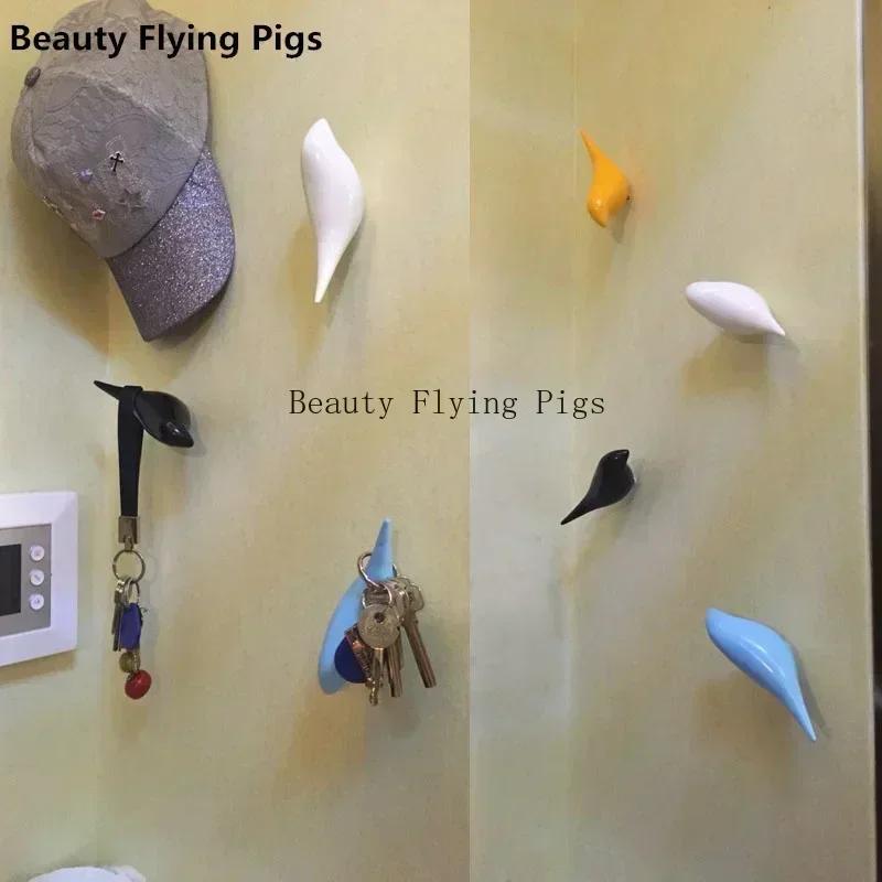 Gancio Appendino Uccelli Per la Stanza dei Bambini Modello Creativo in Resina Ganci a Parete per Bagno Ganci Ventosa per Custode Per appendi chiavi