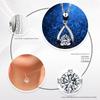 Korean Rhinestone Teardrop Pendant Necklace - Elegant Silver Clavicle Chain for Women