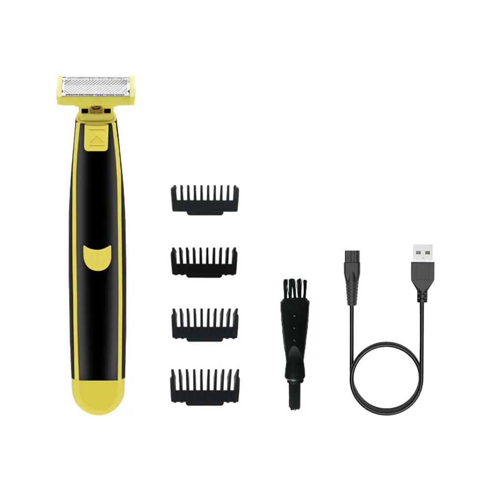 

Портативная электрическая бритва с USB-зарядкой для мужчин и женщин, для влажного и сухого бритья, для удаления волос со всего тела: подмышки, ноги, руки, борода чёрный