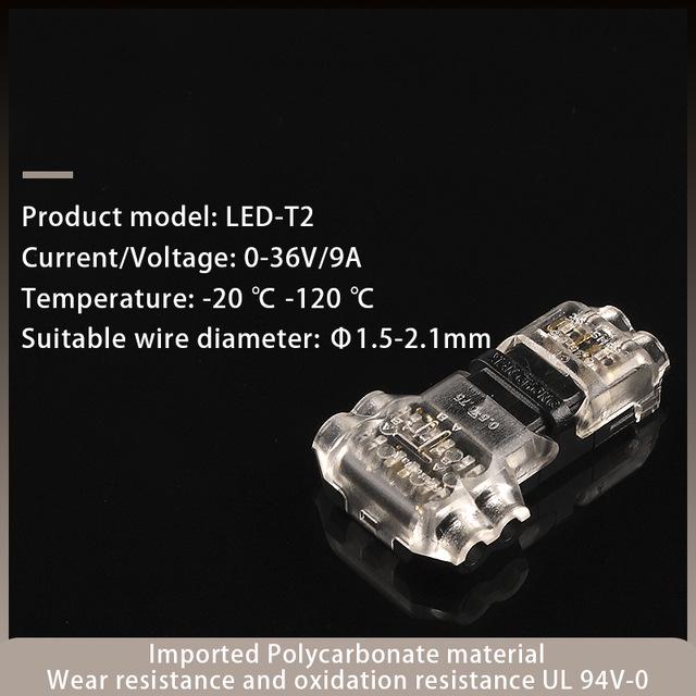 T/H-Type Single/Double Wire Insulation Displacement Quick Connect Clamp, Push-In Style.