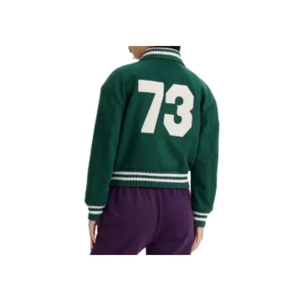 Levis Logo Vyšívaná Krátká Zkrácená Bunda Dámská Svrchní Oblečení Zelená A5992-0000