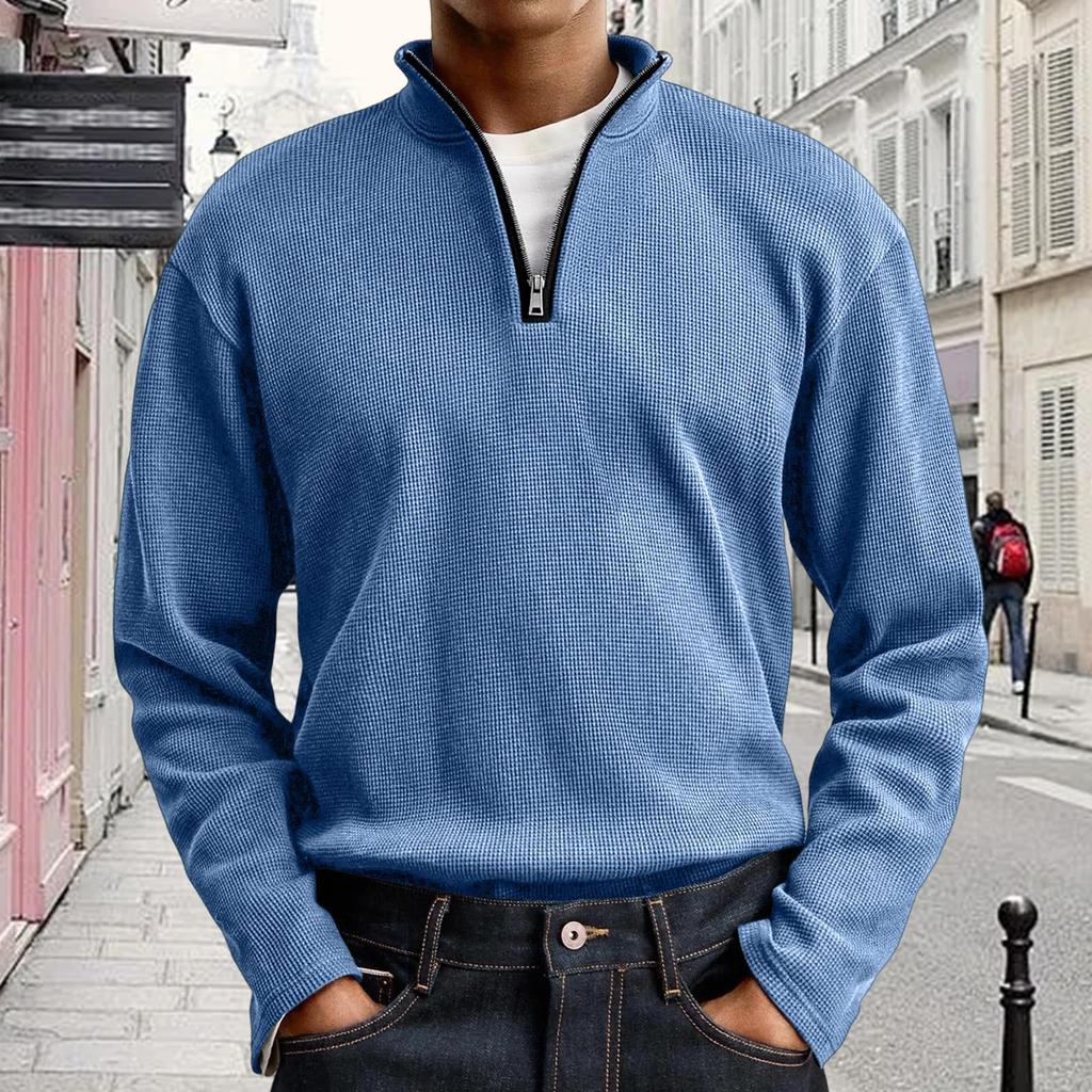 Men's Casual Pullover Lightweight Neck Sweatshirt Long Sleeve Shirts